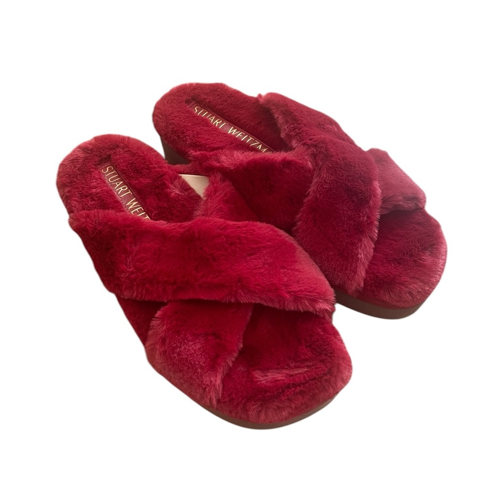 STUART WEITZMAN ROZA CHILE FAUX FUR SANDAL